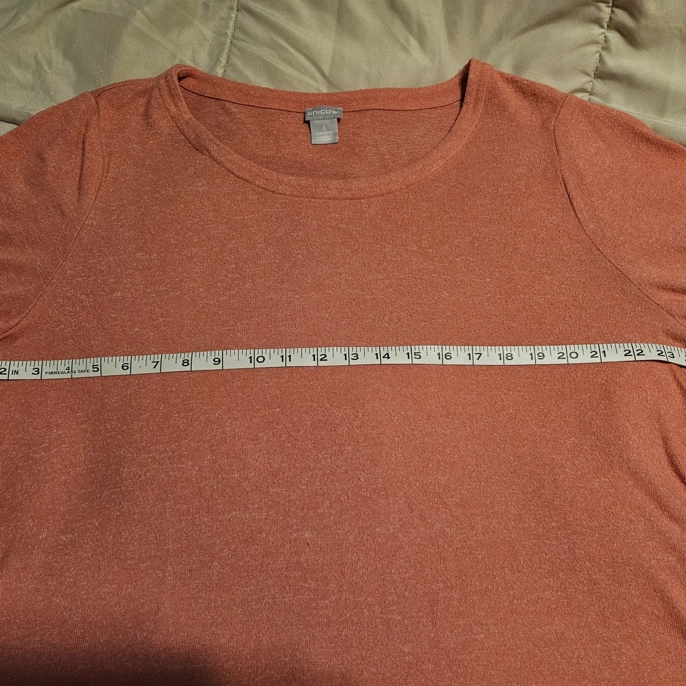 💞 Chico's Coral Short Sleeve Top - Picture 3 of 5